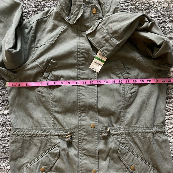 STYLE & CO. COTTON HOODED UTILITY JACKET SAGE size M - Picture 14 of 14